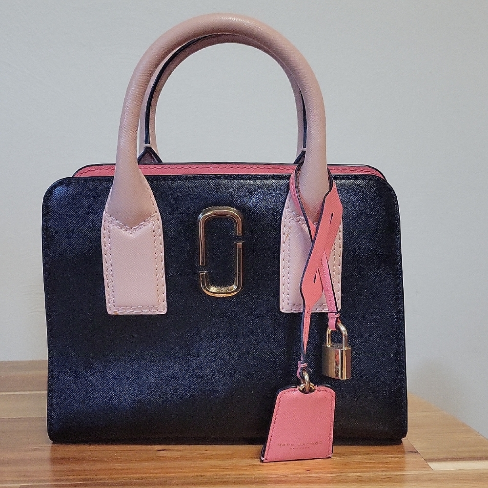 Marc Jacobs Black and Pink Satchel